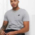 Nike Club unisex T-shirt in gray heather