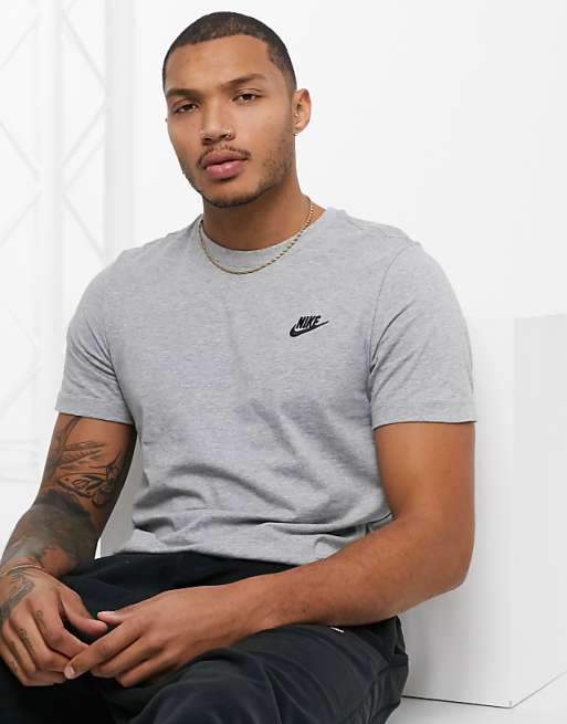 Nike Club unisex T-shirt in gray heather